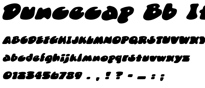 DunceCap BB Italic font